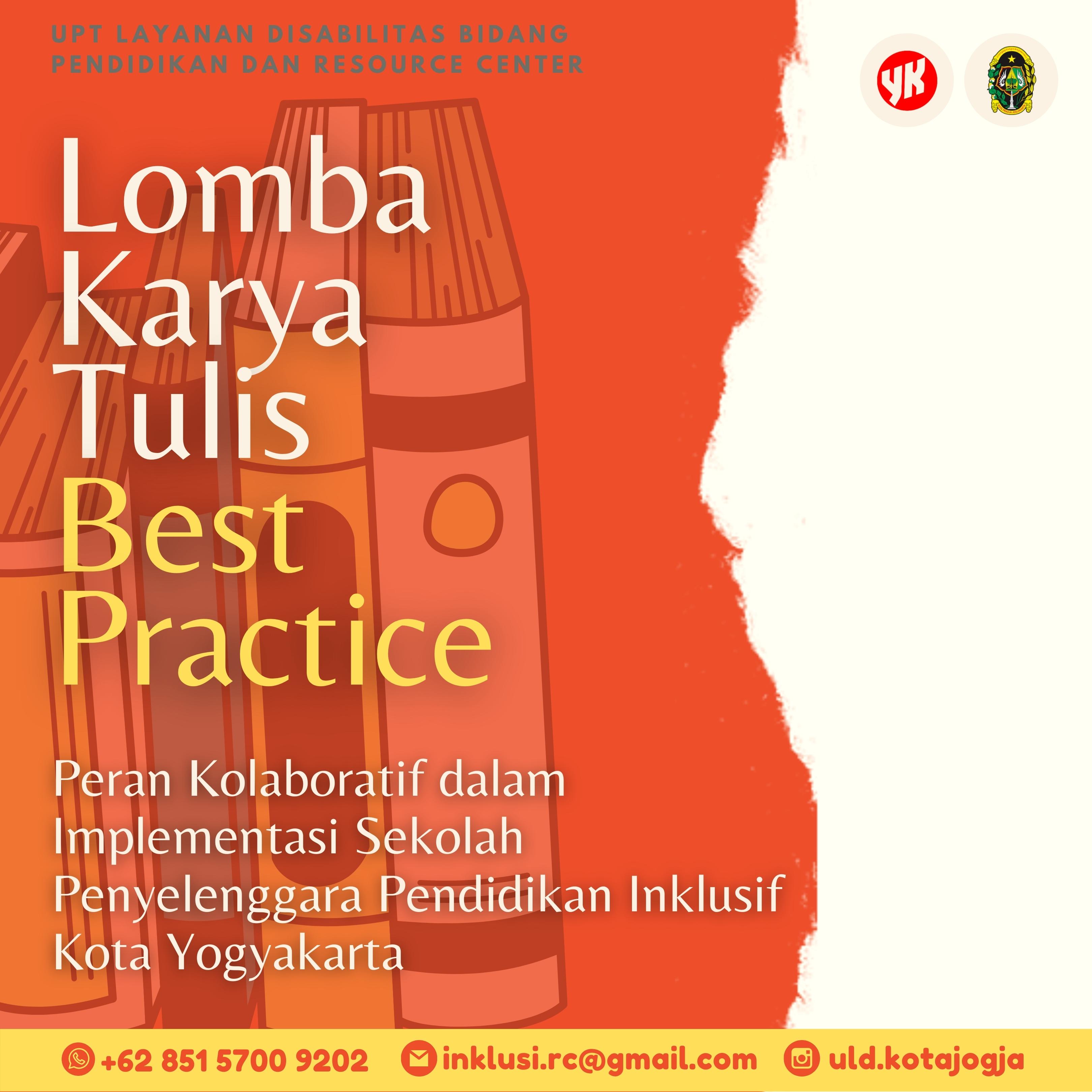 Rincian Lomba Karya Tulis Best Practice Tentang Pendidikan Inklusi