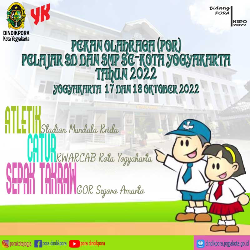 DINDIKPORA Kota Yogyakarta selenggarakan Pekan Olahraga (POR) Pelajar.