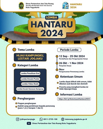 Lomba HANTARU 2024 Dinas Pertanahan dan Tata Ruang Kota Yogyakarta: 